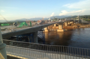 สร้างสะพานข้ามแม่น้ำกกคืบ 90.82%