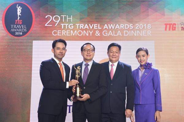 การบินไทยได้รับรางวัล TTG Travel Hall of Fame ติดต่อกันเป็นปีที่ 3 จาก TTG Travel Awards 2018